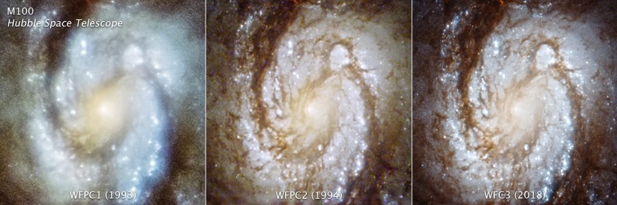 Hubble Wide Field Camera 1993, 1994 und 2018