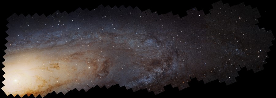 Andromedagalaxie: hochaufgelöste Panoramaaufnahme (Hubble-Teleskop)