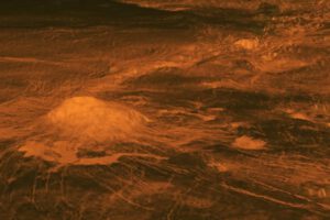 Vulkan Idunn Mons auf dem Planeten Venus, Topographie und Radardaten der NASA Magellan Sonde (2010)